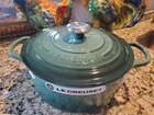 Creuset #26 Enameled Cast Iron Round Dutch Oven 5 1/2 Quart Artichaut Nwob New. Price: $329.99.
