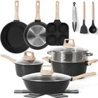 Soday 17 Pcs Pots And Pans Kitchen Cookware Sets Induc... New. Price: $121.30.