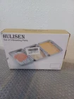 Hulisen Set Of 3 Breading Pans Stainless Steel Interlocking New ITEM#1088. Price: $12.00.
