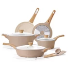Ceramic Cookware 14 Piece Nonstick Induction Pots Pans Sensarte Kitchen Sets New. Price: $179.99.