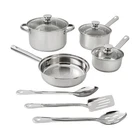 Mainstays Stainless Steel 10PC Cookware Set New. Price: $28.49.