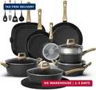 Bazova 23-PIECE Pots And Pans Set Non Stick,titanium Ceramic Cookware To New. Price: $202.48.