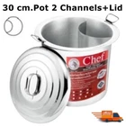 30 Cm.pot 2 Channels+lid Thai Noodle Stockpot Stainless Steel Zebra Chef Food So New. Price: $259.00.