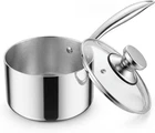 Homikit Quart Saucepan, Tri-ply Stainless Steel With Lid, 1QT Small New. Price: $28.99.