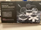 Sharper Image Premium Cookware Set 10PC Ceramic Non Stick Tri-ply Stainless New. Price: $189.99.