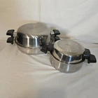 Royal Queen T304 Stainless 5 Ply Multicore 11" Skillet & Dome 8" Pan W/lid Used. Price: $74.98.