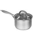 39$ Sedona Kitchen Pro Stainless Steel 1.5-QT Saucepan With Glass Lid New. Price: $28.00.