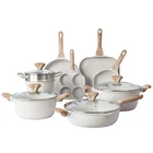 Country Kitchen 13 Pc Cast Aluminum Non-stick Cookware Set Cream New. Price: $179.99.