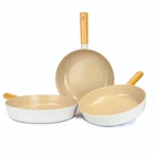 Neoflam Fika 3PCS Kitchen Nonstick Frying Pan Wok Set, Ceramic Coating Skillet New. Price: $109.49.