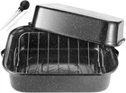 21" Roasting Pan With Lid & Rack, Large Turkey Roaster, V-rack Included New. Price: $118.49.