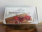 Crofton Mini Heart Cast Iron Casserole Set Red Porcelain Enamel 13OZ 2PC New. Price: $49.99.