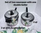 Ekcoware Stainless Steel W/copper Bottom Cookware Set 2 Sauce Pans 1 Dbl Boiler Used. Price: $52.99.