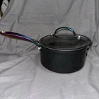 Thyme & Table Non-stick 2.5 Qt Signature Sauce Pan With Glass Lid, Rainbow A1 Used. Price: $20.00.