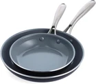 Greenpan Swift Healthy 8 And 10 Frying Skillet Set, Gray New. Price: $88.56.