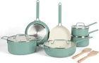 Martha Stewart Emmeline Nonstick Pfa Free Ceramic Interior 12 Piece Teal New. Price: $179.00.