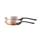 Mauviel M'heritage M'150 Ci 2-PIECE Copper Frying Pan Set With Cast Iron Handles New. Price: $393.95.