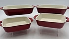 4 Staub Rectangular Baking Dish Set Fire Engine Red Ceramic Brand New. Price: $64.99.