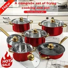 12 Piece Cookware Set Pots And Pans Home Kitchen Cooking Stick, Red New. Price: $69.99.