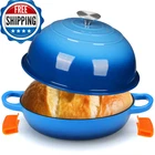 Liferun 6QT Enameled Cast Iron Dutch Oven For Sourdough Bread Baking, Non-stick New. Price: $71.24.