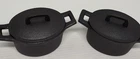 Be Basic Essentials Cast Iron Mini Covered Casserole Pans With Lids 7"X4" New. Price: $25.00.