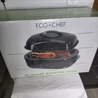 Eco+chef 14 Qt Roaster Oven W/ Removable Enamel Pan & Ss Rack, Black Nib New. Price: $45.00.
