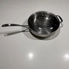 Calphalon Tri-ply 3QT #5003 Stainless Steel Pan Skillet Saute Lid Induction Used. Price: $21.99.