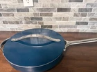 Caraway 12" 4.5 Qt Blue Ceramic Nonstick Saut Pan With Lid New. Price: $85.00.