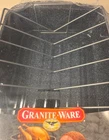 Granite-ware Open Roaster 19X12 Nonstick V-rack Holds Up To 25 Lbs #0564 Usa New. Price: $35.00.