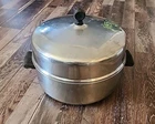 Vtg Farberware Aluminum Clad Stainless Steel 5 Qt Dutch Oven Roaster Dome Lid Used. Price: $22.95.