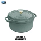 Staub Cast IRON7 Qt, Round, Dutch Oven, Eucalyptus New. Price: $419.98.