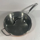 Cuisinart CTP33-30H Saute Pan W/ Cover 5 Qt Stainless/copper Double Handles Used. Price: $49.99.