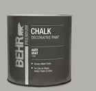 Behr Premium Chalk Decorative Paint Aged Gray Matte 32 Fl Oz Unique Finish New. Price: $23.90.