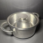 Mepra Inox Stainless Steel Qt Pot/pan 18/10 With Lid #20 Made Italy C1 Used. Price: $120.00.