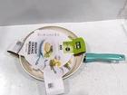 12 In. Greenpan Rio Ceramic Coated Aluminum Fry Pan, Turquoise Used. Price: $17.99.