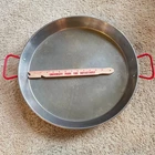 Garcima Carbon Steel 38CM 18 Paella Pan With Red Handles Serves 6 Spain Used. Price: $24.00.