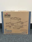 All-clad D3 Stainless 3-PLY Bonded Cookware Set, 10 Piece New. Price: $669.99.