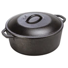 5 Quart Cast Iron Dutch Oven Pre-seasoned Loop Handles Lid New. Price: $53.99.
