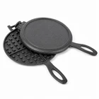 Hawok Cast Iron Waffle Maker Pre-seasoned Double Sided Pan New. Price: $23.99.