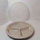 Vintage Anchor Hocking Microware Pm 486-T1 Divided 9.25" Plate With Lid Used. Price: $14.99.