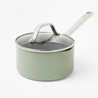 1.5QT Nonstick Ceramic Coated Aluminum Sauce Pan Sage Green - Figmint New. Price: $28.60.