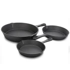 General Store Addlestone 3-PIECE Preseason Cast Iron Skillet Set In Black New. Price: $46.84.