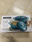 Tramontina Enameled Cast Iron Dutch Ovens Teal 2 (damaged Packaging) New. Price: $124.99.