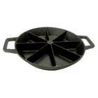 Bayou Classic 10" Round Cast Iron Wedge Cornbread Skillet Pan With Loop Handles New. Price: $37.99.