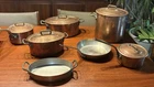 Premium Vintage Bourgeat Copper Cookware Set 7 Pieces +5 Lids #14-24 Pots Pans Used. Price: $1400.00.