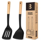 Silicone Wok Spatula Turner Set, Perfect For Scooping, Flipping, Lifting Panc.... Price: $24.13.
