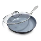 Greenpan 12 Inch Frying Nonstick Ceramic Skillet With Glass Lid Gray New. Price: $74.19.