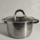 Bergner Stainless Steel 7" Pot Saucepan W/lid 2-2.5QT S0174 Induction Electric Used. Price: $31.20.