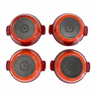 4 Vintage Creuset Cousances #16 Cast Iron Round Gratin Casserole Cocotte Dish Used. Price: $175.00.