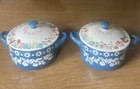 Pioneer Woman Mini Casserole Dish Floral Blue Red Yellow Fancy Flourish W/lid 2 New. Price: $30.00.