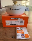Creuset Enameled Cast Iron Art Deco Soup Pot Marmite White 3.5 Qt 9.5 In New. Price: $349.99.